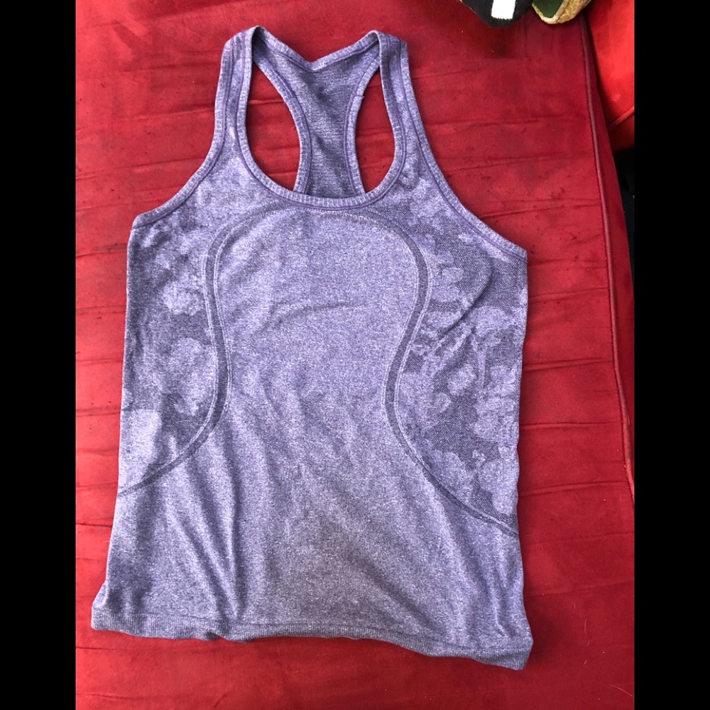 Lululemon purple running tank top.  Size 8